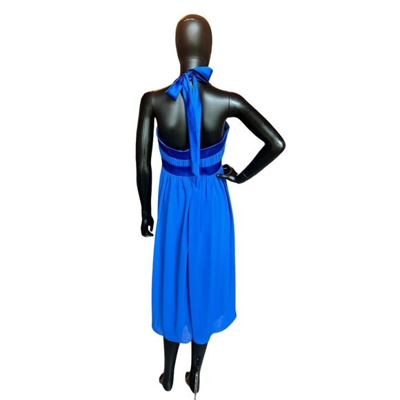 Blue Chiffon After Six Short Dress - Picture 3 of 5